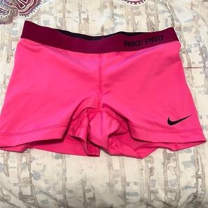 Hot pink Nike Pro Shorts—size medium